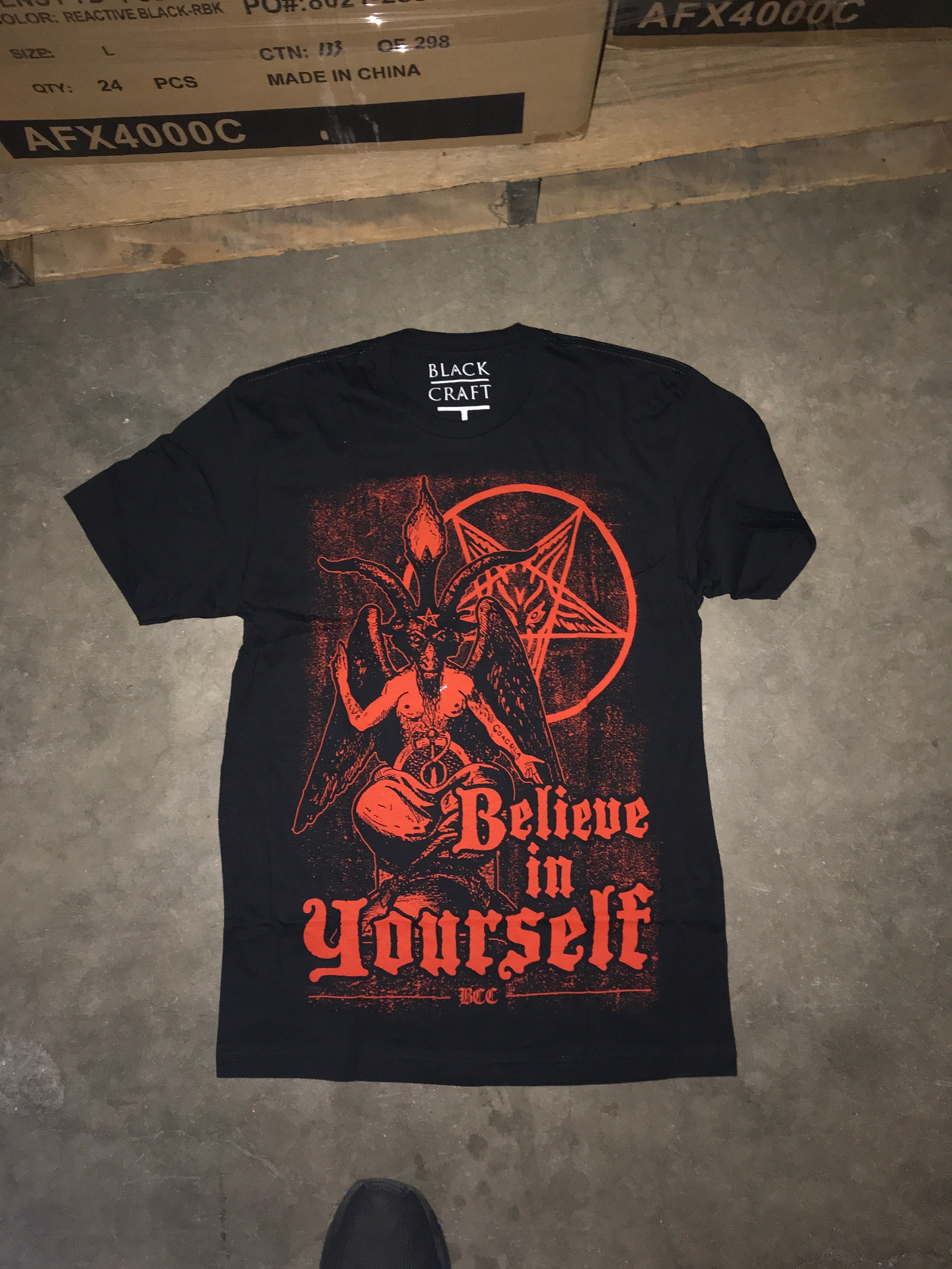 Believe In Yourself Baphomet- Limited Edition Red Print (LIQUIDATE)