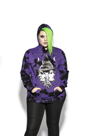 Duality - Purple Lightning Dye Hooded Pullover