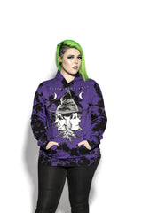 Duality - Purple Lightning Dye Hooded Pullover