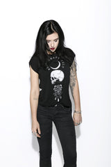 Spirits Of The Dead - Flowy Muscle Tee with Rolled Cuff