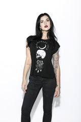 Spirits Of The Dead - Flowy Muscle Tee with Rolled Cuff