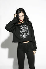 Never Trust The Living - Women's Cropped Hoodie