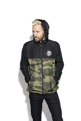 Staple Black on Camo - Lightweight Windbreaker