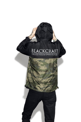 Staple Black on Camo - Lightweight Windbreaker