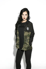 Staple Black on Camo - Lightweight Windbreaker