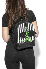 Bat Wing Stripe - Lace Up Backpack