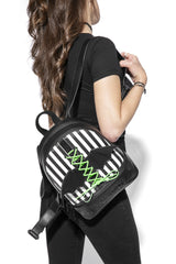 Bat Wing Stripe - Lace Up Backpack