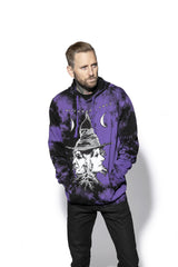 Duality - Purple Lightning Dye Hooded Pullover