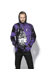 Duality - Purple Lightning Dye Hooded Pullover