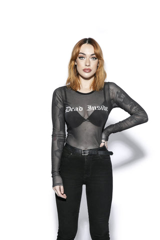 Dead Inside - Mesh Women's Long Sleeve Tee