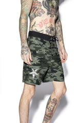 Baphomet - Camo Board Shorts