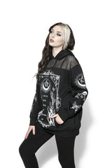 Love Me Like My Demons Do - Oversized Mesh Hoodie