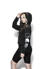 Spirits Of The Dead - Mesh Crop Hoodie