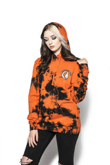 Release The Bats - Orange Lightning Dye Hooded Pullover