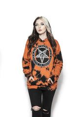 Believe In Yourself - Orange Lightning Dye Hooded Pullover