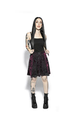 Baroque - Velvet Skater Skirt