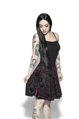 Baroque - Velvet Skater Skirt