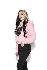 Believe In Yourself - Pink Women's Sherpa Hoodie