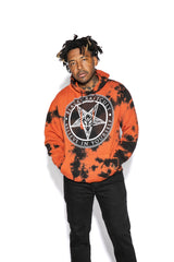 Believe In Yourself - Orange Lightning Dye Hooded Pullover