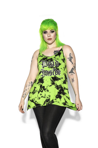 Dead Inside - Green Lightning Dye Tank Top