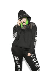 Spirits Of The Dead - Mesh Crop Hoodie