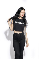 Sinner - Festival Crop Tank