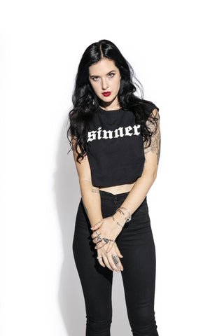 Sinner - Festival Crop Tank