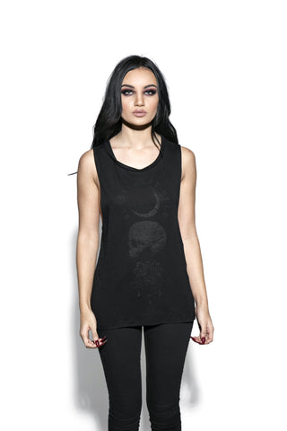 Spirits Of The Dead Black On Black - Flowy Muscle Tank