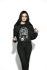 Never Trust The Living - Women's Cropped Hoodie