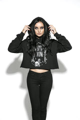 Never Trust The Living - Women's Cropped Hoodie