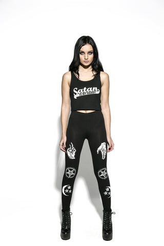 Satan Is My Daddy -Sleeveless Crop Top