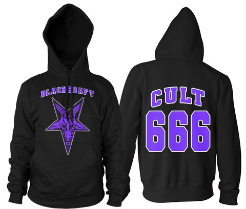 Cult 666 - Blue Print Hooded Pullover Sweater (LIQUIDATE)