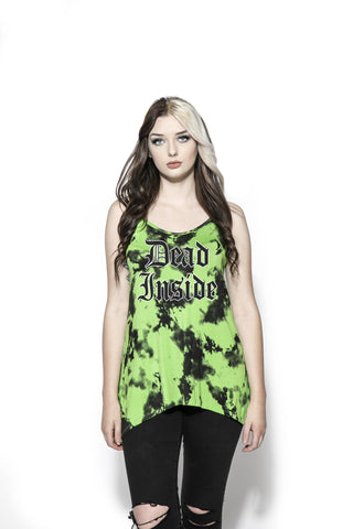 Dead Inside - Green Lightning Dye Tank Top