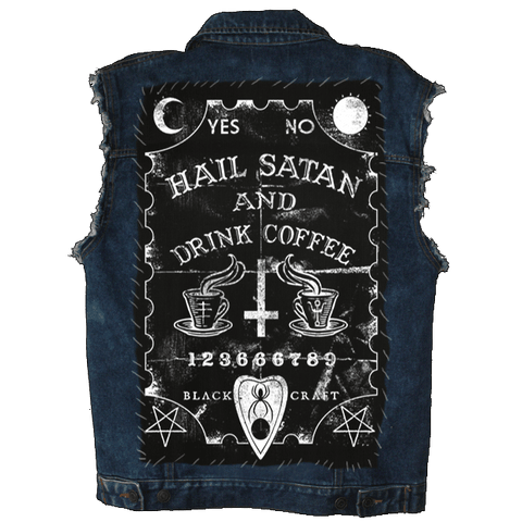 Hail Satan And Drink Coffee - Back Patch