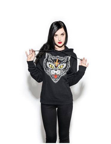 Hell Cat - Hooded Pullover Sweater