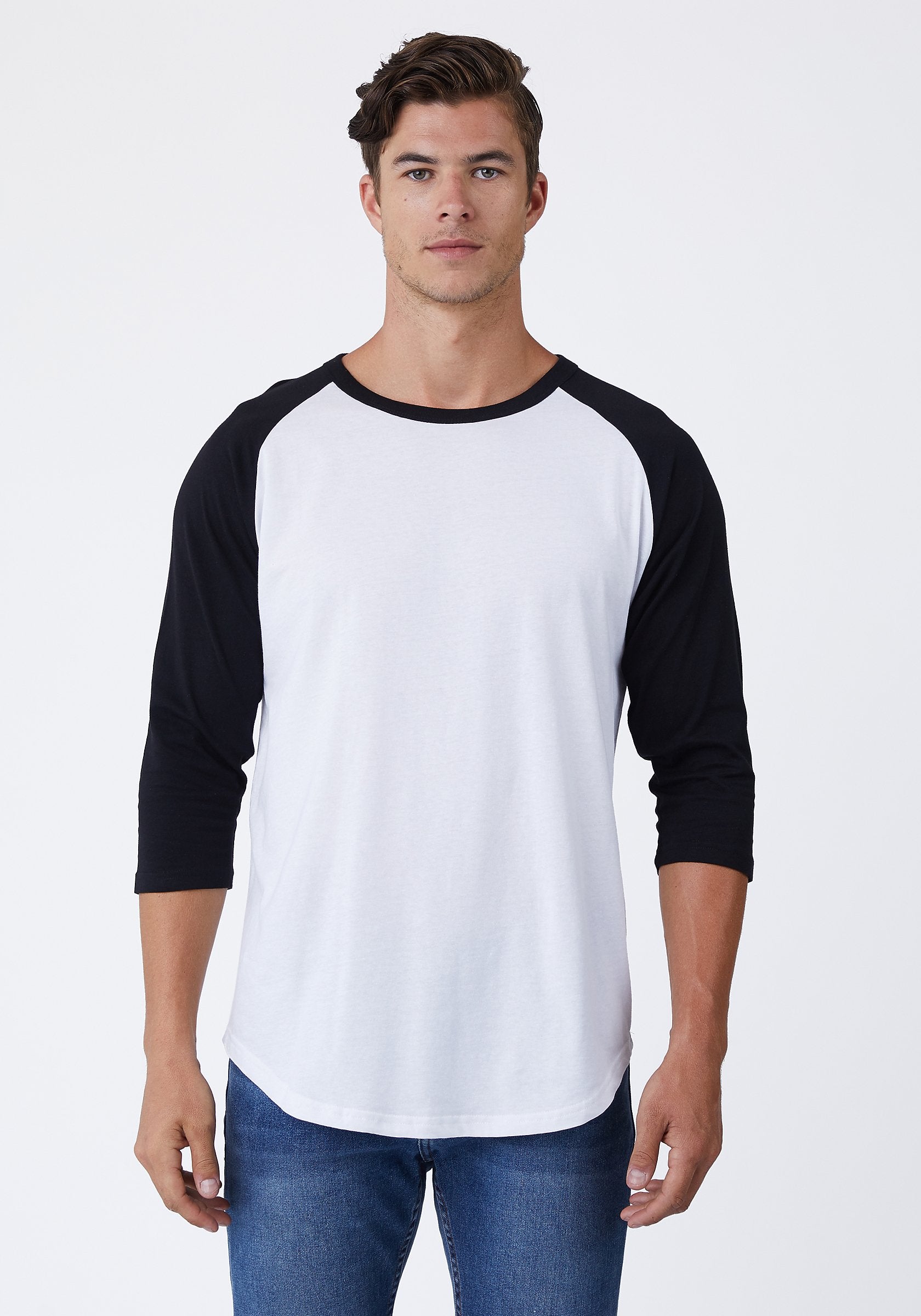 CNE BOH MC1190 Cotton Heritage WHT/BLK Baseball Tee