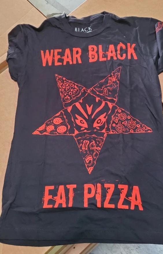 Wear Black Eat Pizza - Limited Edition Red Print (LIQUIDATE)