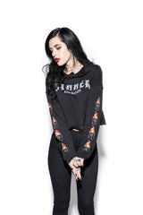 Sinner - Women's Cropped Hoodie