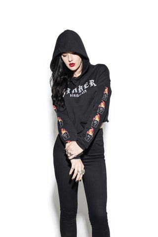 Sinner - Women's Cropped Hoodie