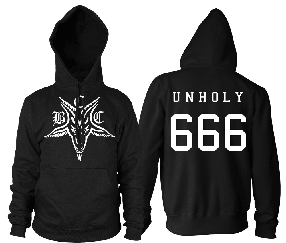 Baphomet 666 - Hooded Pullover Sweater