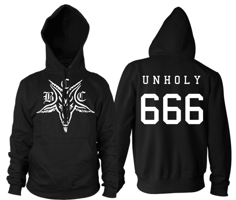 Baphomet 666 - Hooded Pullover Sweater (LIQUIDATE)