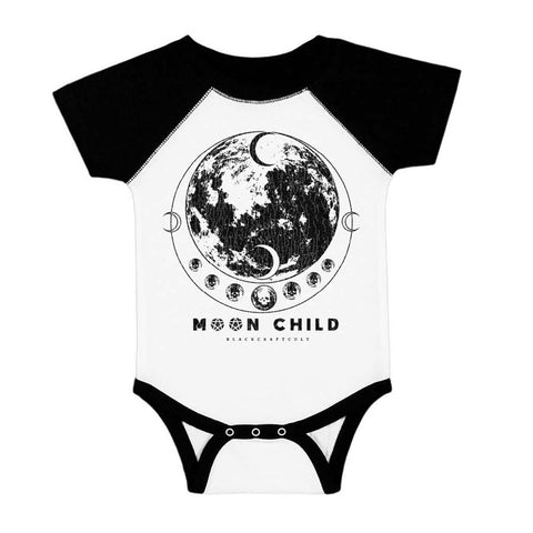 Moon Phase - Baby Baseball Onesie