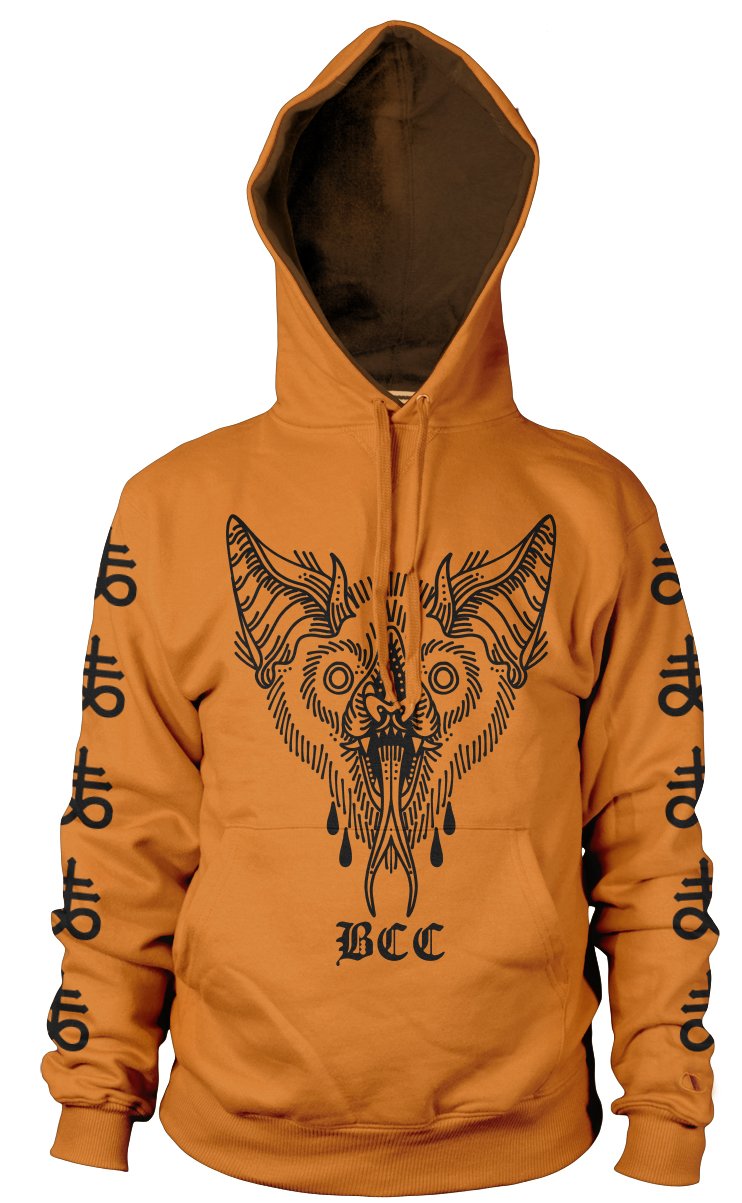 Unholy Bat - Orange Hooded Pullover Limited Edition