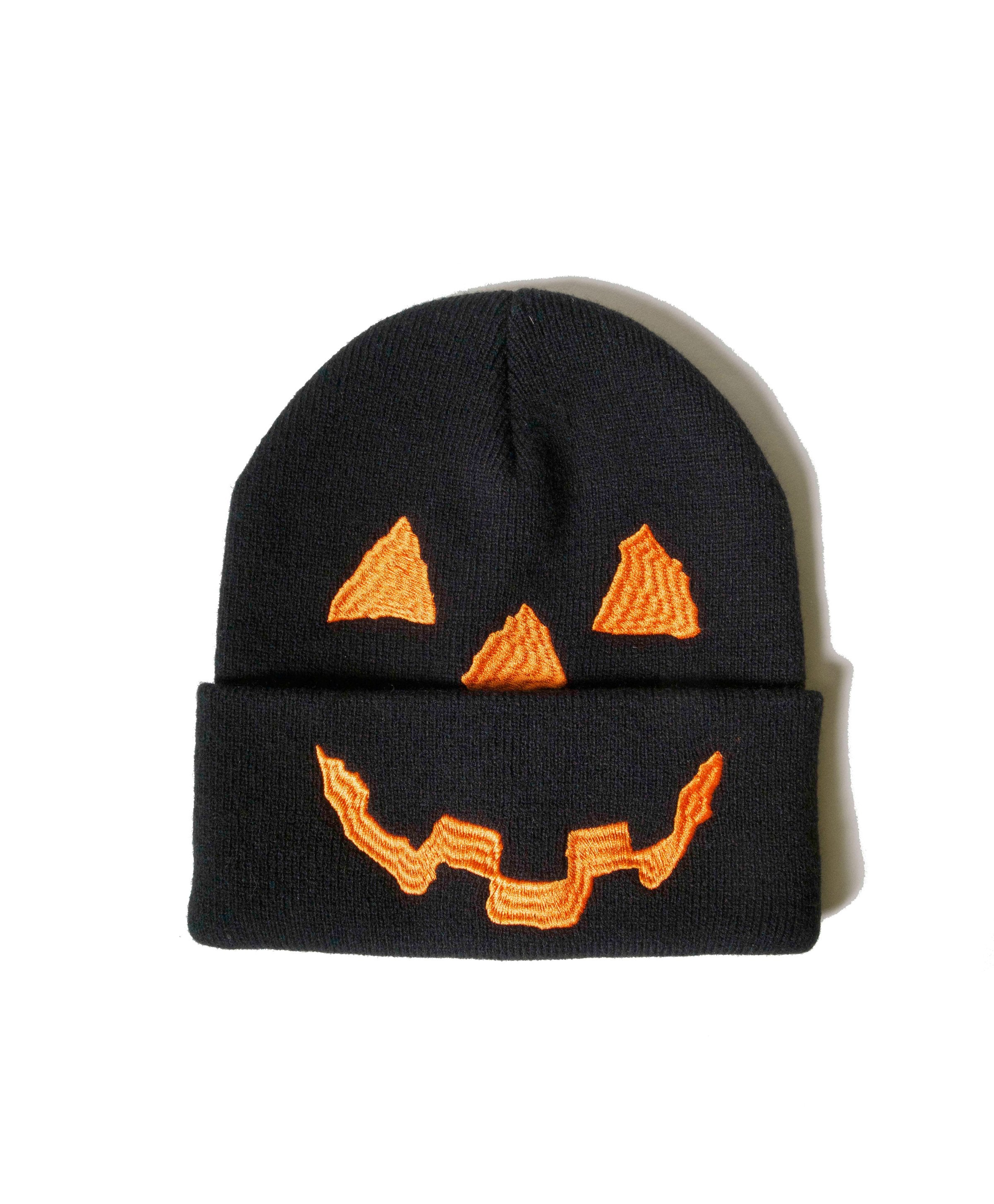 Pumpkin - Black Beanie