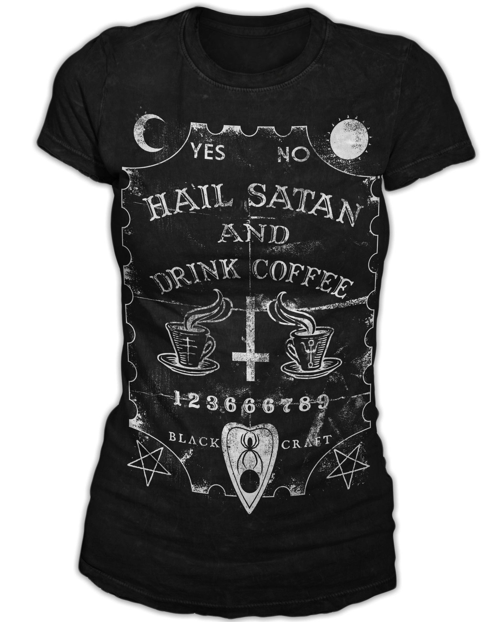Hail Satan And Drink Coffee - Women's Tee