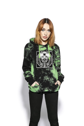 Ancient Mau5 - Green Lightning Dye Hooded Pullover