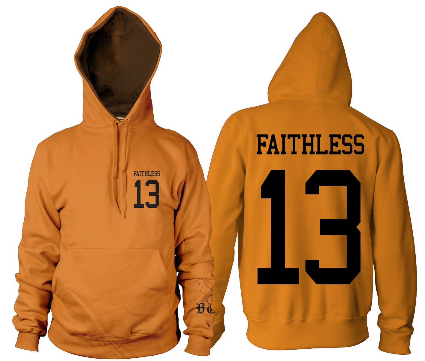 Faithless 13 - Orange Hooded Pullover Limited Edition (LIQUIDATE)