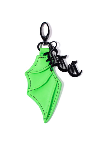 Bat Wing Keychain Green