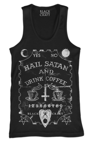 Hail Satan And Drink Coffee - Tank Top