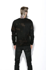 Baphomet - Men's Bleach Wash Crewneck